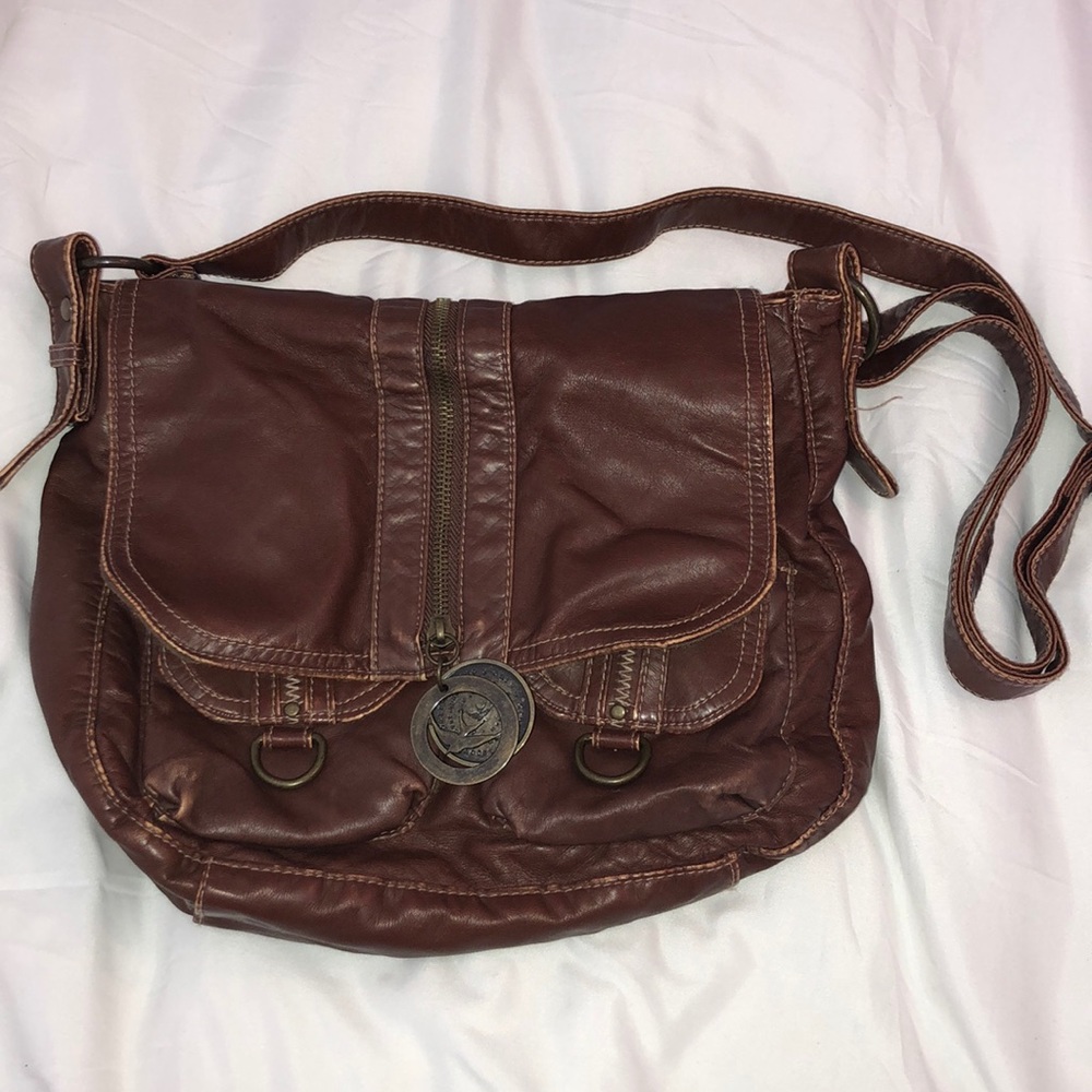 Faux Leather Shoulder Bag